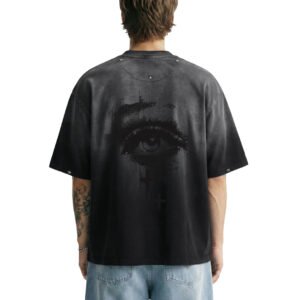 WildFlex Stars Aligned Oversized Boxy-Fit Crew Neck T-Shirt