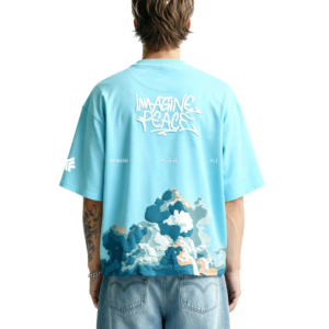 WildFlex Premium Imagine Peace Boxy-Fit Cotton T-Shirt for Men